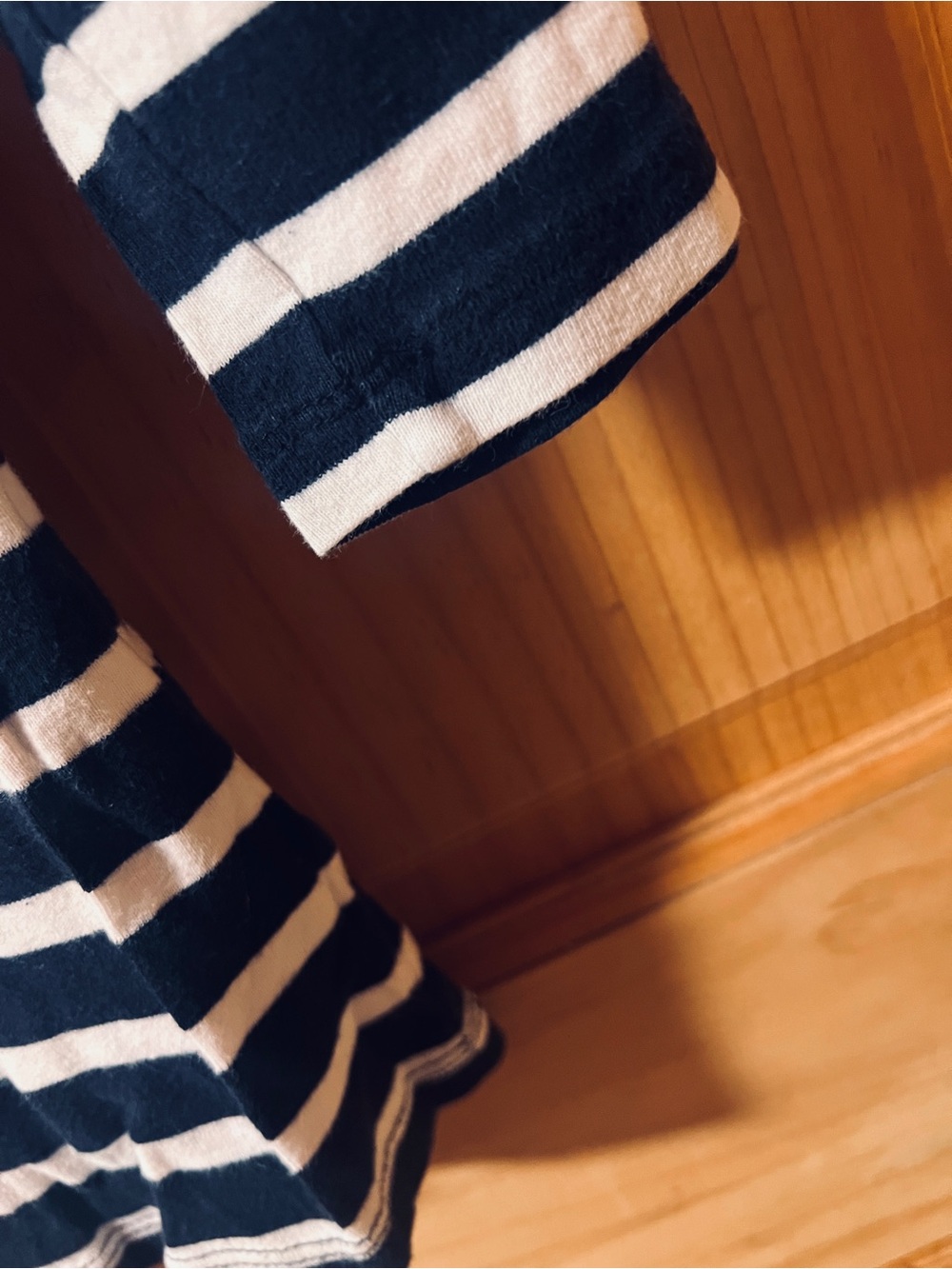 Talbots Navy and White Striped Tee - Picture 7 of 8